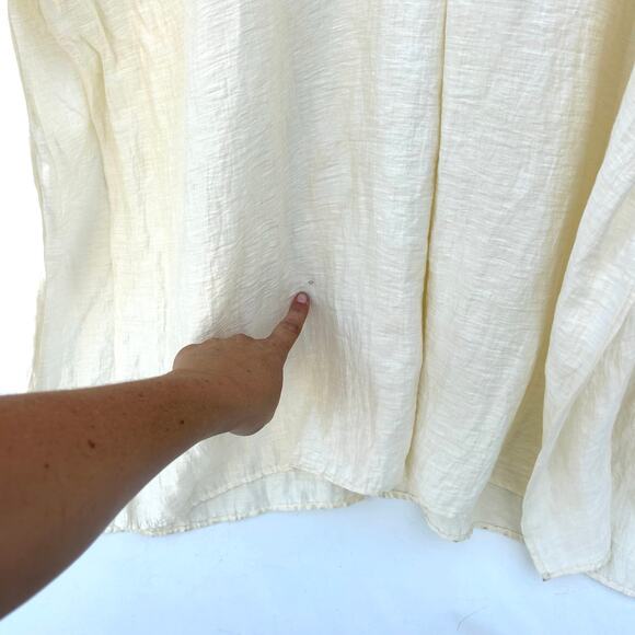 Hope Stockholm Plaza Linen Maxi Dress Scandinavian Ecru Cream Oversized 34 - Picture 10 of 13